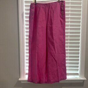 J.Jill Love Linen Pink Sailor Pant L